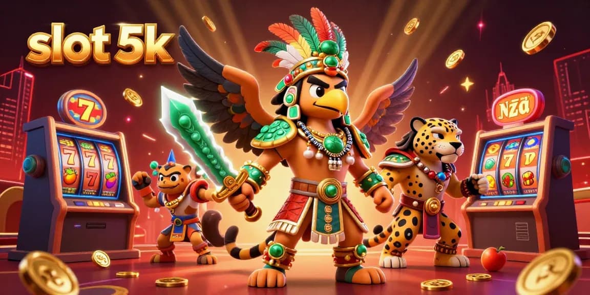 Experience thrilling gameplay and big wins with the slot 5k; featuring vibrant symbols amidst excitement.