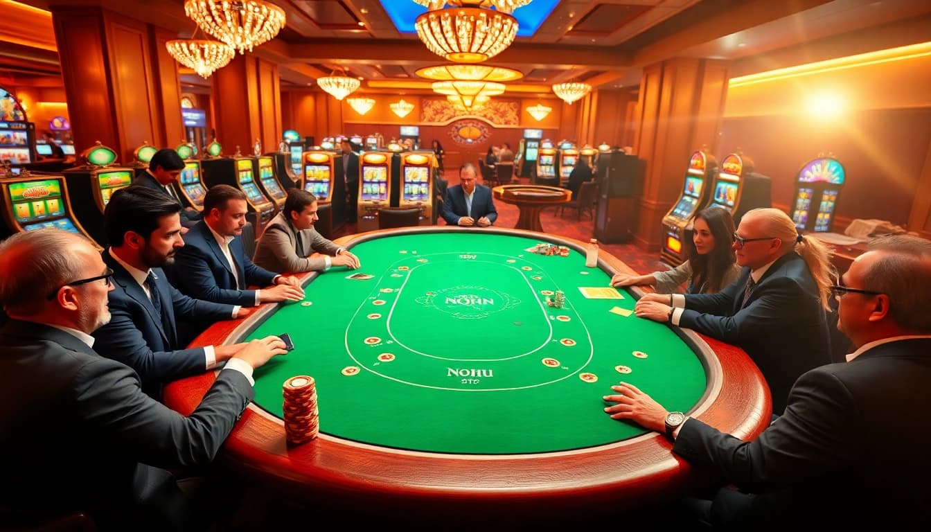 Engage with thrilling poker strategies at nohu's upscale casino experience.