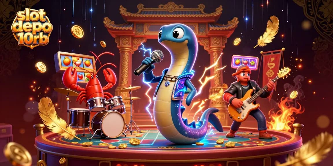 Engage with slot depo 10rb at an underwater casino featuring dynamic electric eel and band.
