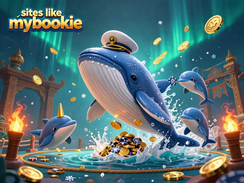 Engage with top sites like mybookie for thrilling casino experiences, featuring cartoon characters and vibrant elements.