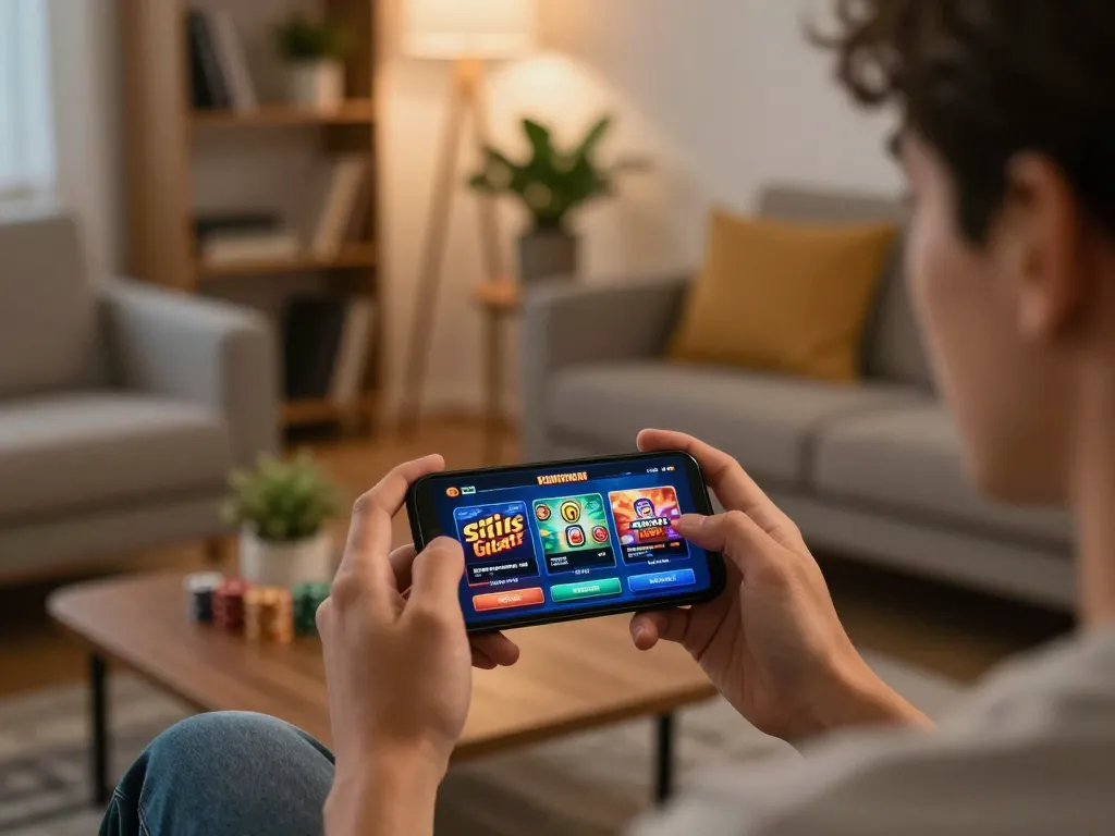 Sit back and spin at situs slot online games in a cozy home setting with mobile gaming ease.