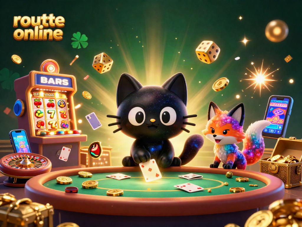 Experience thrilling roulette online action with a whimsical black hole cat and colorful characters in a vibrant casino