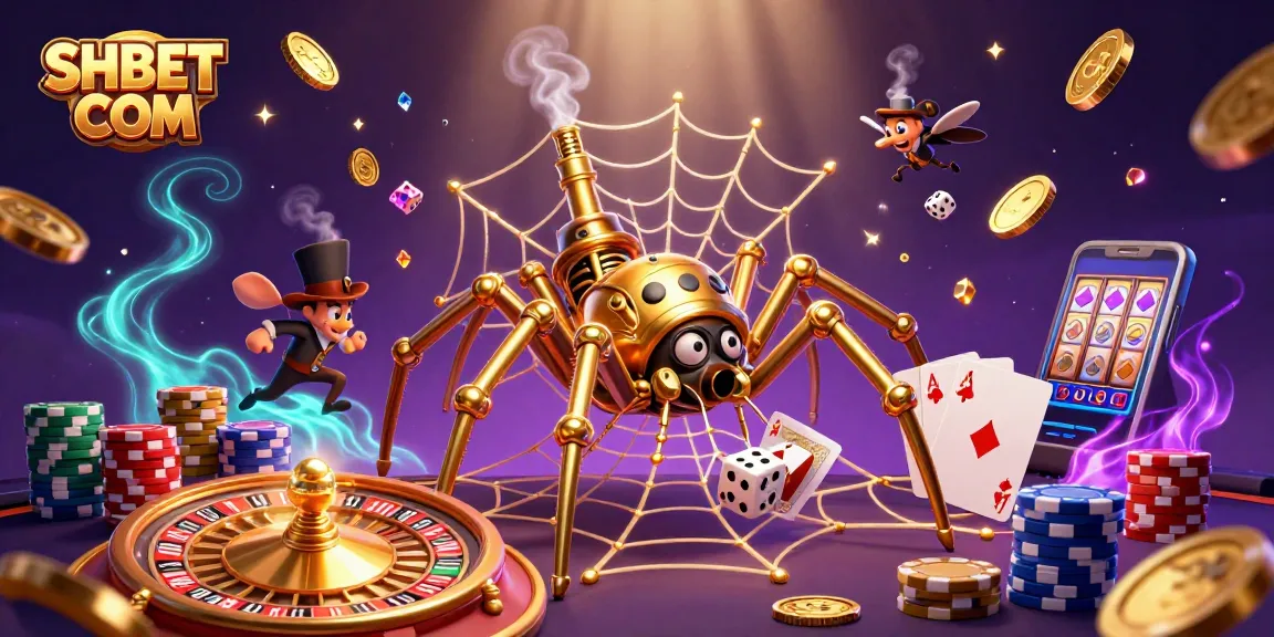Experience winning moments at SHBET COM with vibrant 3D casino elements and animated gameplay.