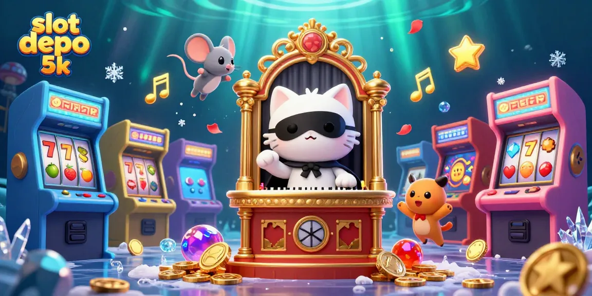 Experience the thrill of slot depo 5k with colorful characters and vibrant casino elements.