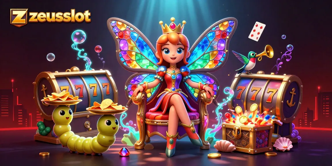Spin to win with zeusslot in this vibrant 3D casino-themed illustration!