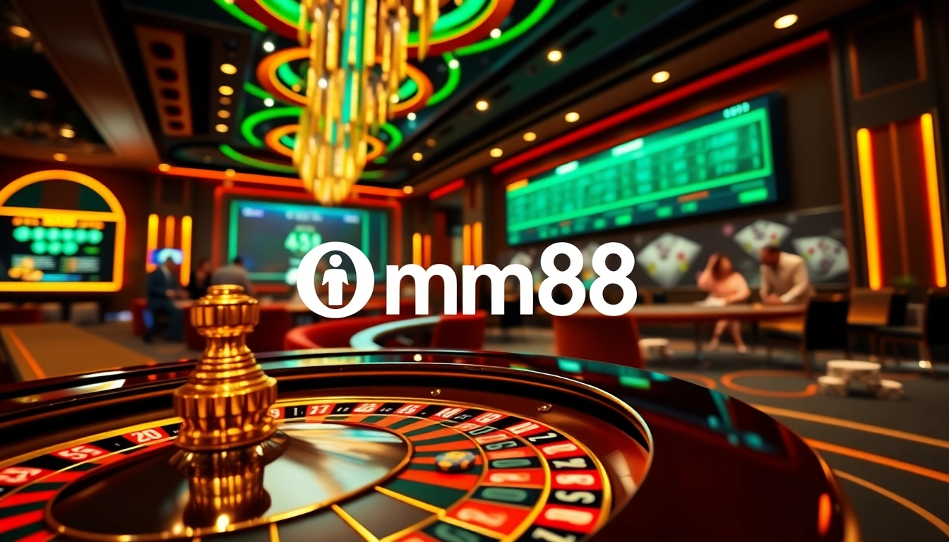 Engaging players explore strategic betting at mm88 online casino with roulette and cards.