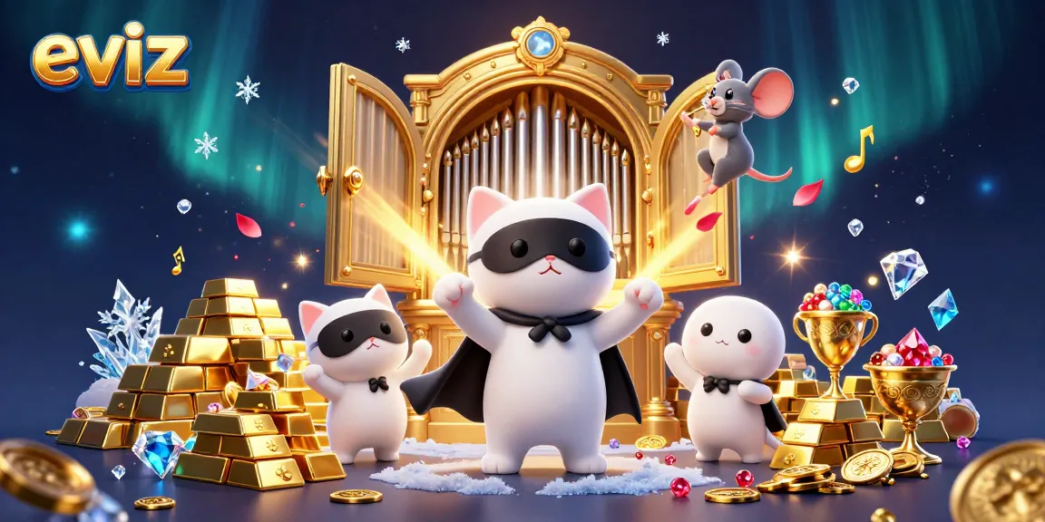 Experience the exciting world of eviz with vibrant casino elements and dynamic characters.