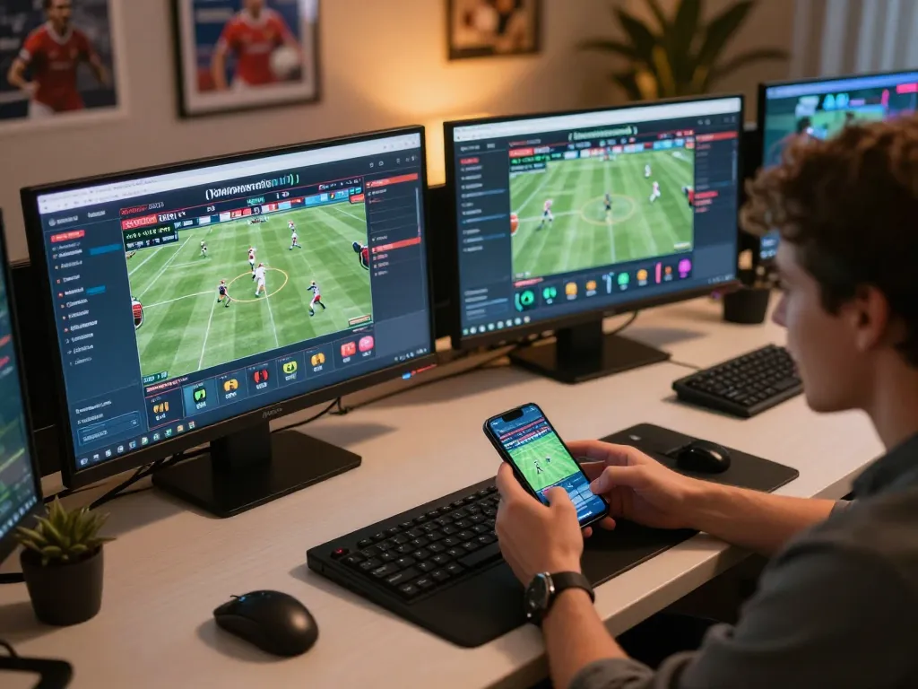 KONG88 user placing bets on smartphone in a dynamic online sports betting environment.