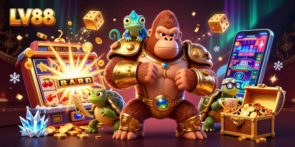 Experience exciting gameplay at LV88 with vibrant casino characters and winning elements.