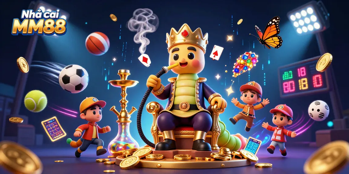 Bet on exciting games at Nhà cái MM88 with vibrant characters in a 3D casino scene.