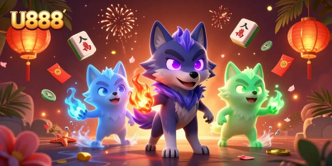 Experience thrilling gaming with U888's spectral characters and vibrant casino elements.