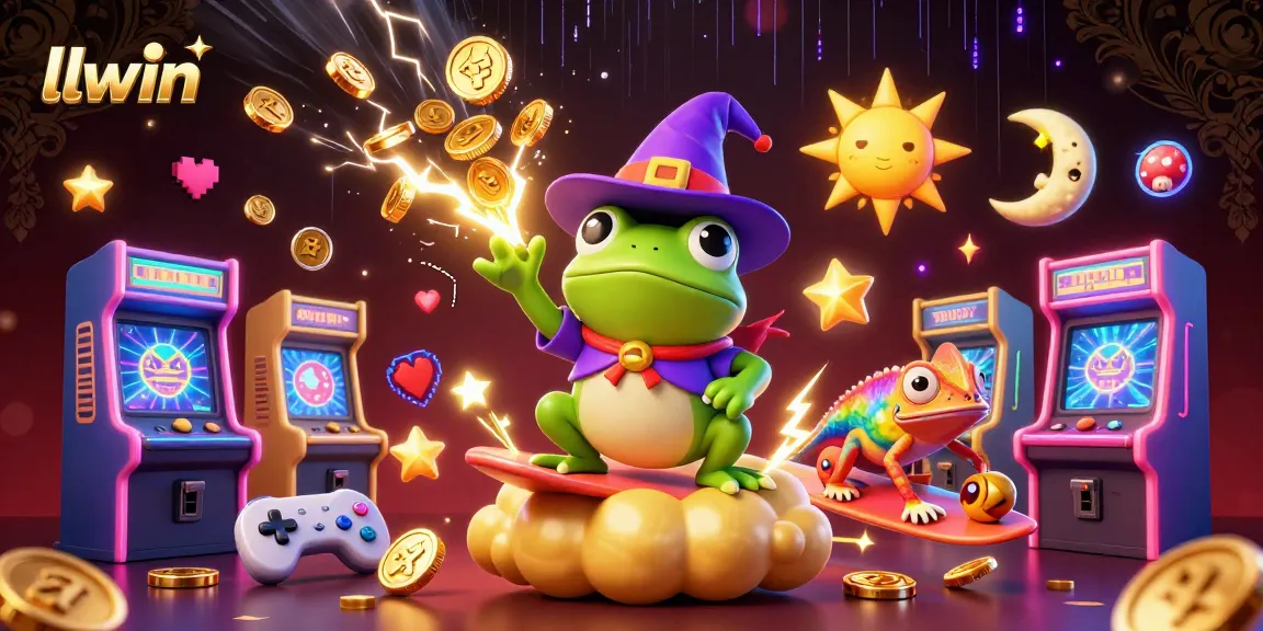 Experience thrilling gaming moments with LLWIN, featuring magical characters and vibrant casino elements.