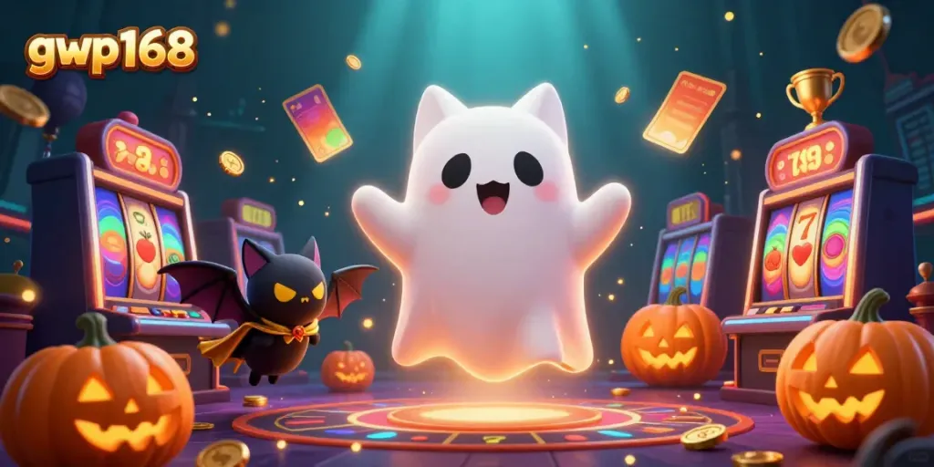 Menghadirkan keseruan bermain slot di gwp168 dengan kucing hantu dan kelelawar bertopeng.