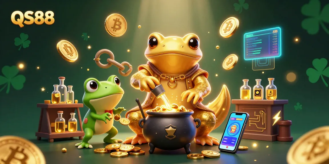 Chơi game QS88 với salamander vàng và giao dịch tiền điện tử trong không gian huyền bí