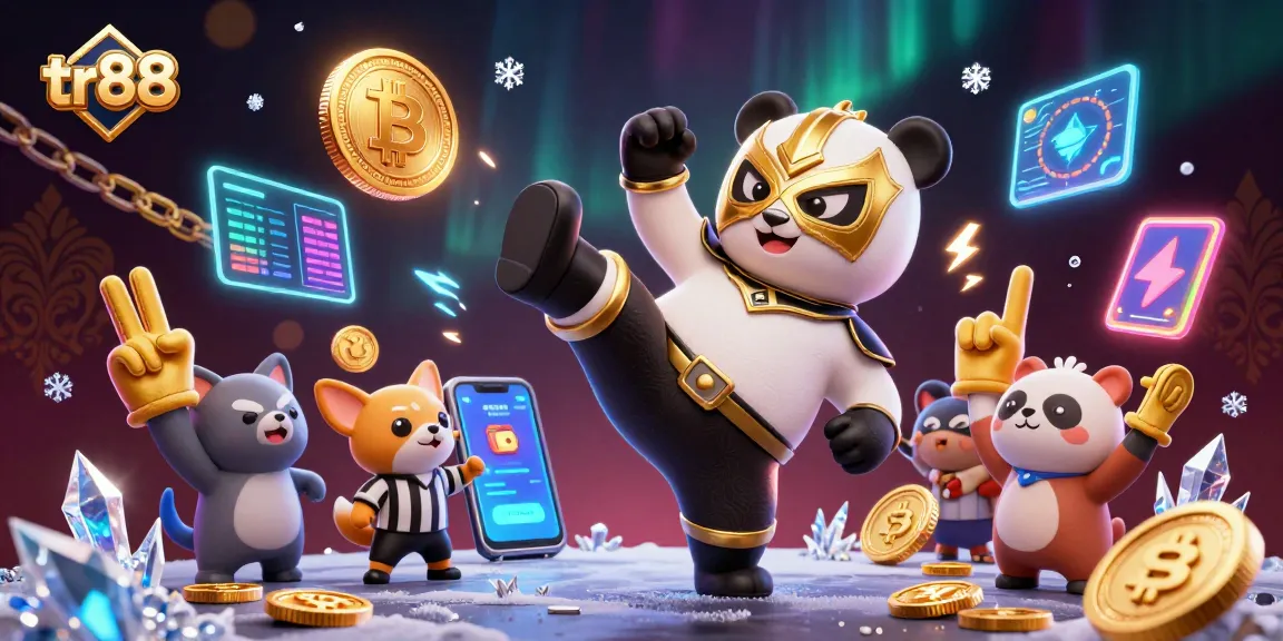 Experience winnings at tr88 with a vibrant 3D panda and fun gaming elements.