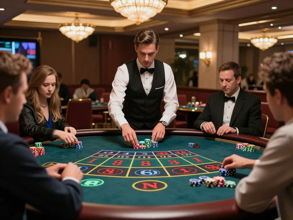 Players engaging in a thrilling roulette game at CM88 casino, showcasing vibrant betting action.