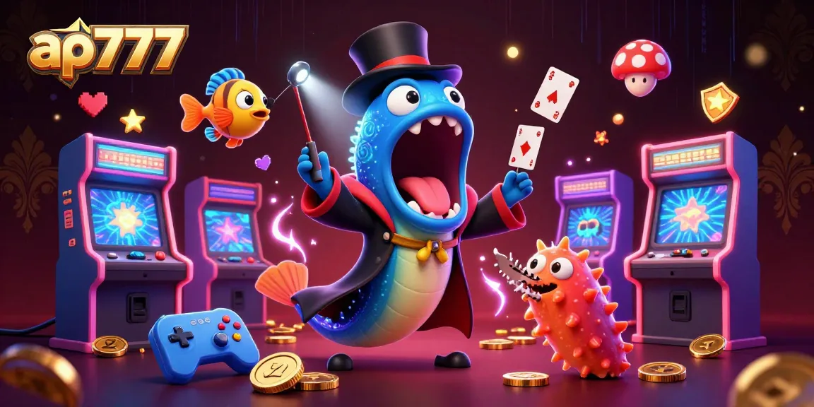 Engage with ap777's vibrant online gaming world featuring dynamic characters and colorful casino elements.
