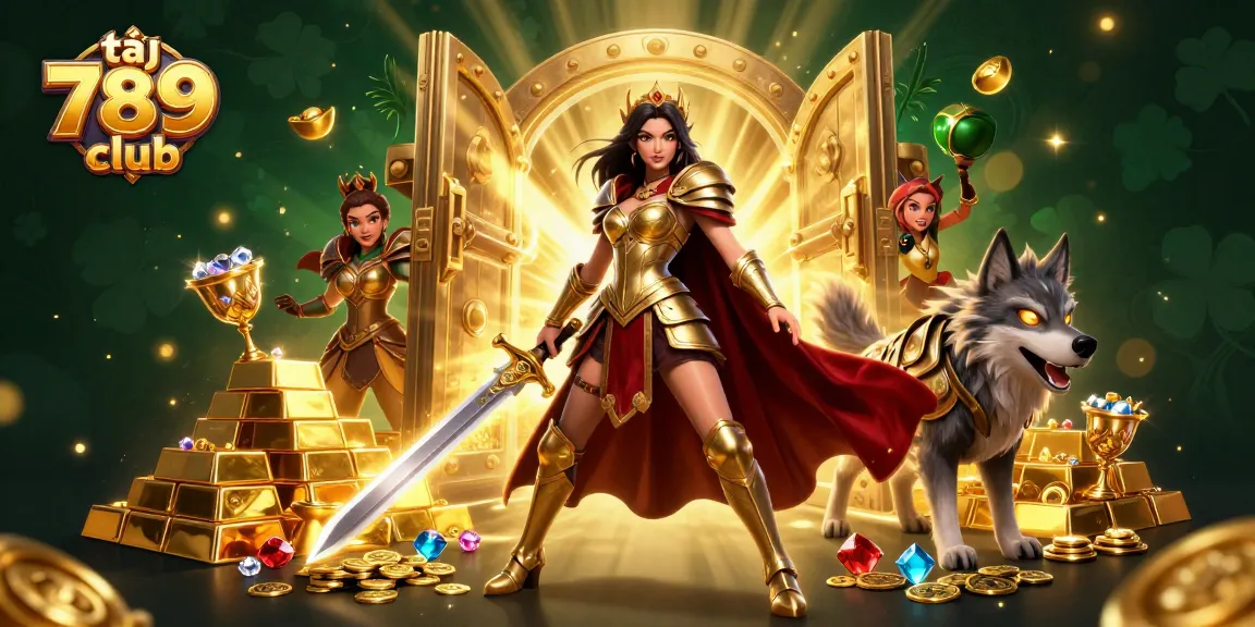 Win big while playing tải 789 club as a warrior queen in this dynamic casino scene.