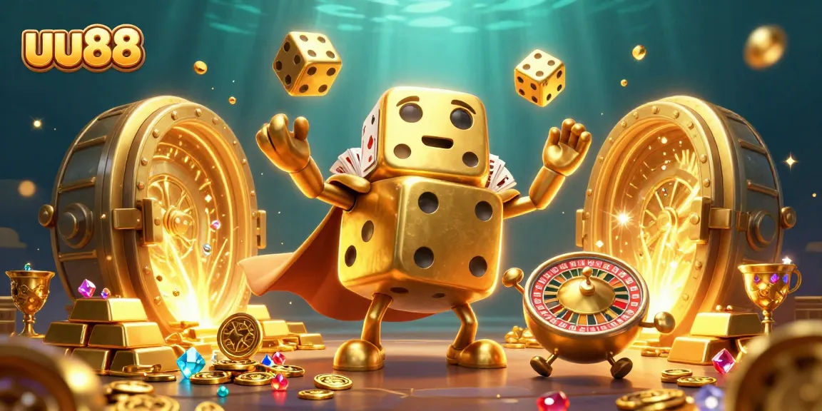 Experience thrilling gameplay at uu88 with the golden dice golem and captivating casino treasures.