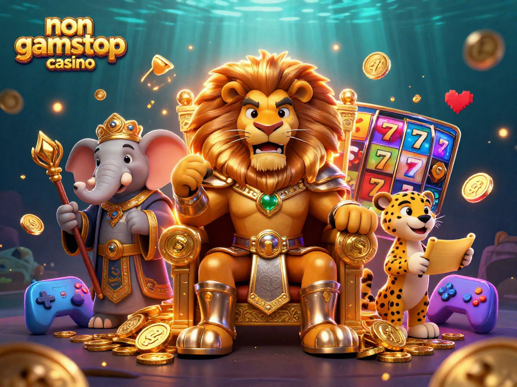 Engage in thrilling gameplay at a non gamstop casino with vibrant characters and dazzling elements.