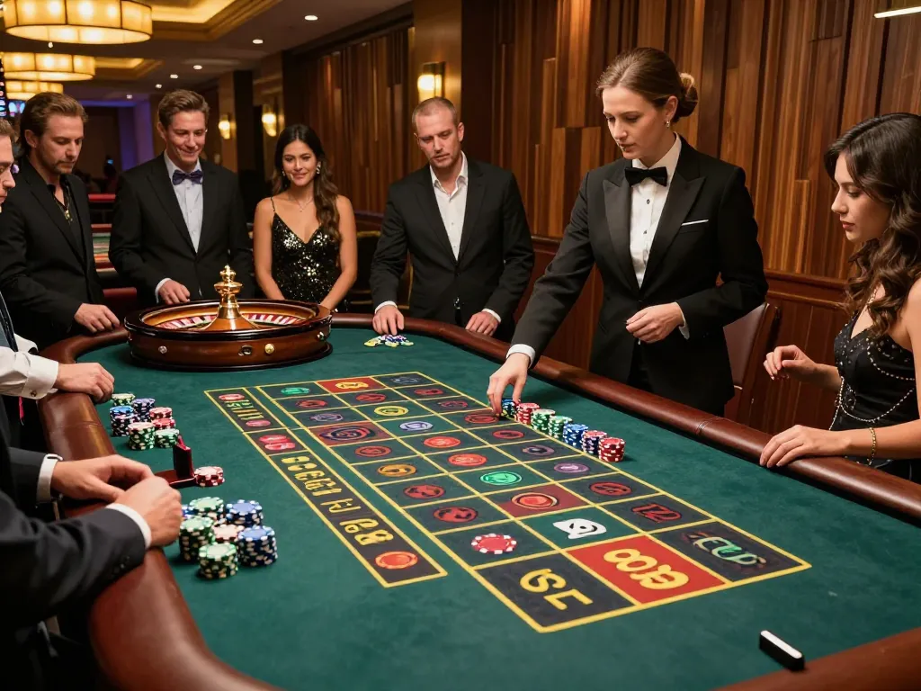 Dynamic roulette game at dacsandatphanrang.com showcasing players eagerly placing bets.