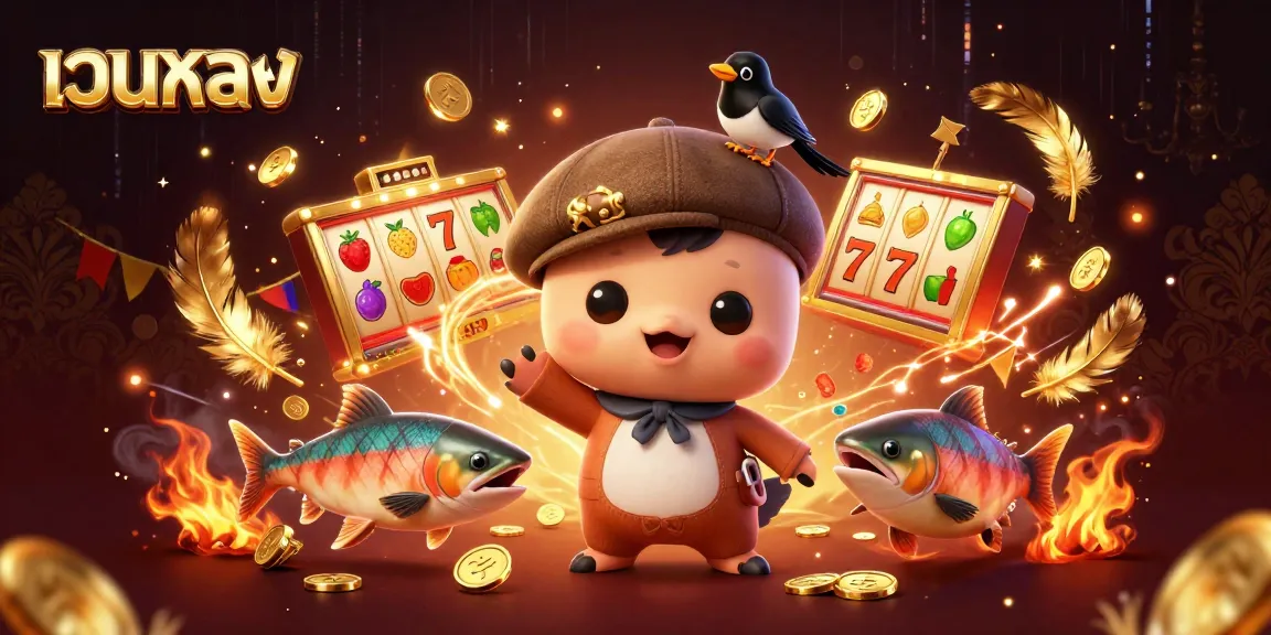 Engage in the thrill of เว็บตรง gaming with Nessie, as playful characters and vibrant casino elements create excitement.