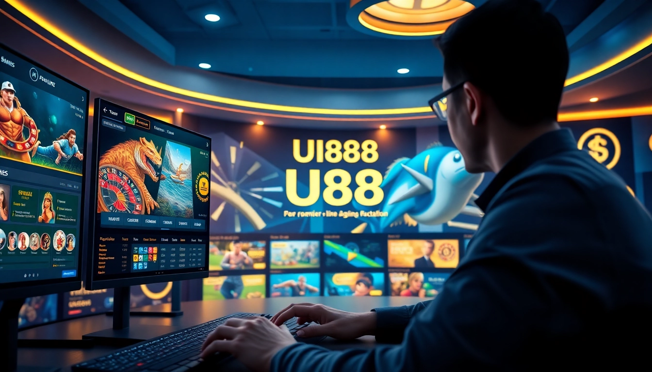 Experience the thrill of online gaming at uu88 com with a modern interface showcasing diverse games and secure payments.