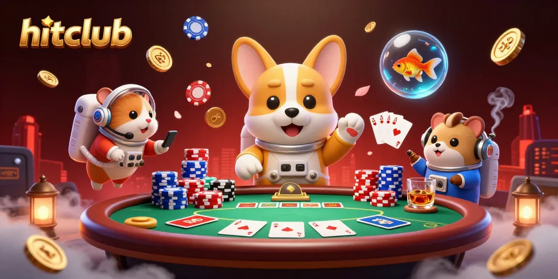 Hitclub's vibrant casino scene showcases unique characters amidst captivating poker action.