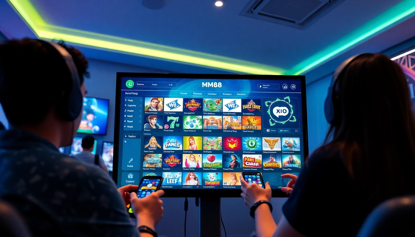 Interactive interface of MM88 showcasing online gaming diversity and accessibility.