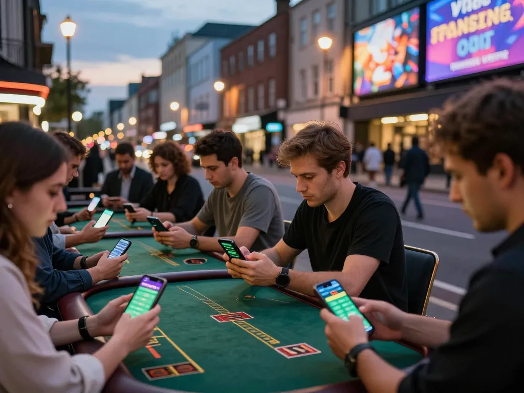Pemain yang terlibat menggunakan aplikasi mobile untuk strategi taruhan bandar togel yang menampilkan perjudian yang bertanggung jawab.