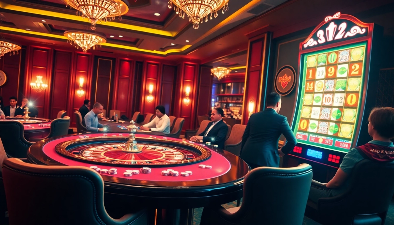 Experience thrilling gameplay at apiraja88 with vibrant casino elements like poker chips and a roulette wheel.