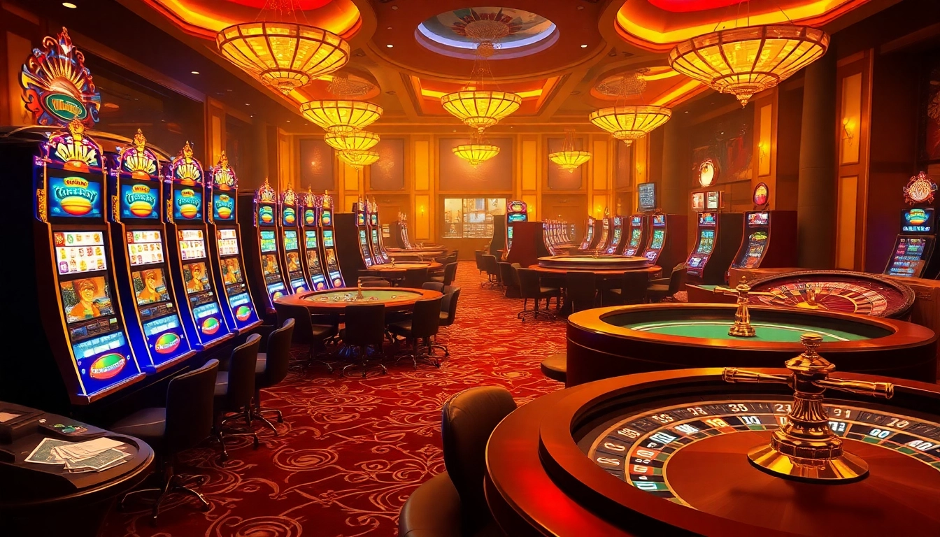 Experience thrilling gameplay at apiraja88 with dynamic casino elements like slot machines and poker chips.