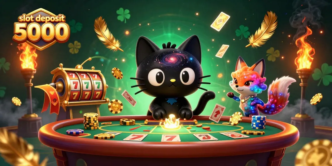 Experience the excitement of slot deposit 5000 with dynamic 3D characters and casino elements.