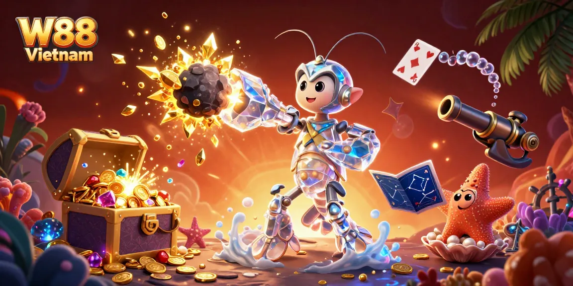 Chơi game W88 Vietnam với bữa tiệc slot đầy màu sắc và hình ảnh thực tế huyền bí