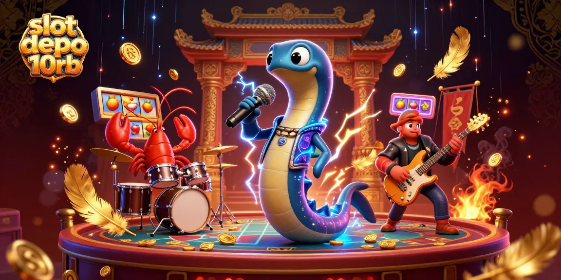 Engage with slot depo 10rb at an underwater casino featuring dynamic electric eel and band.