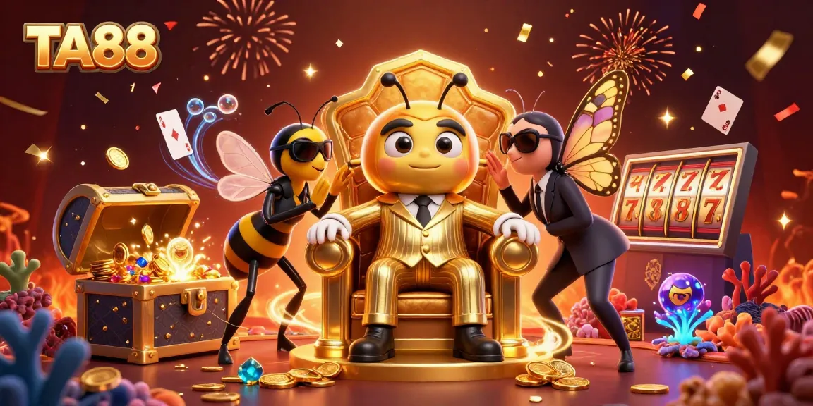 Engage with TA88 and explore thrilling casino dynamics in a vibrant 3D cartoon illustration.