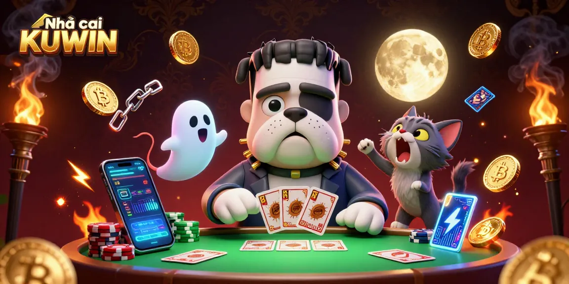 Engage with Nhà cái KUWIN for exciting card games at a lively casino table.