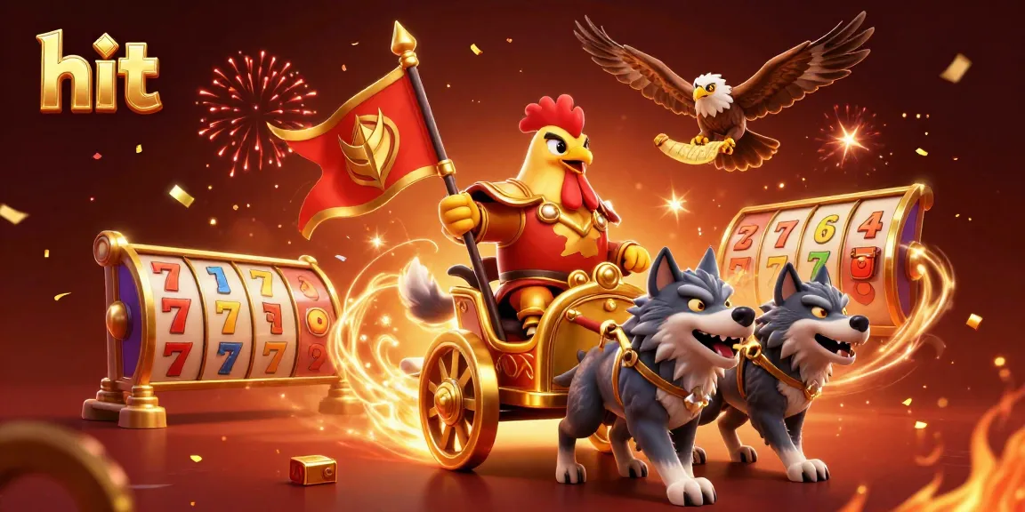Hit demonstrate the excitement of online gaming in a dynamic casino scene with vibrant characters and rich details.