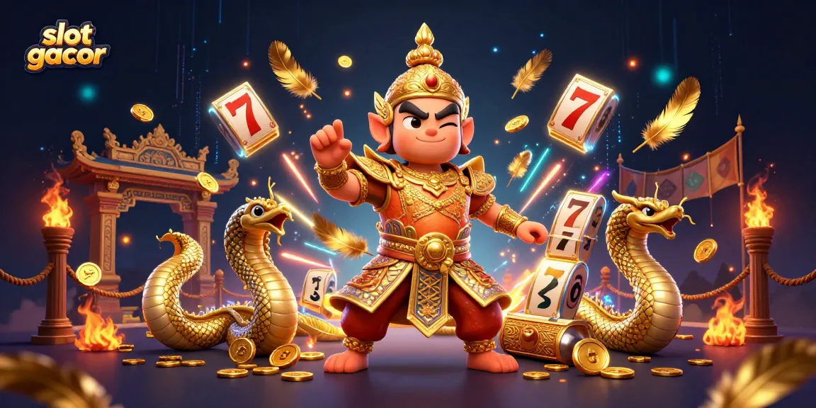 Engage in thrilling slot gacor play as guardian spirits accompany spinning reels and golden treasures.