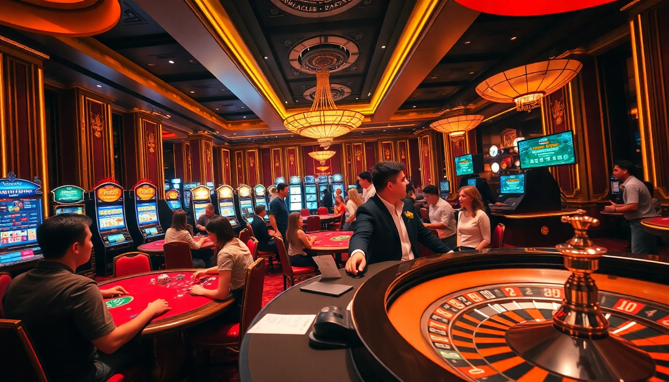 Experience thrilling gameplay at B52club with vibrant casino tables and enthusiastic players.