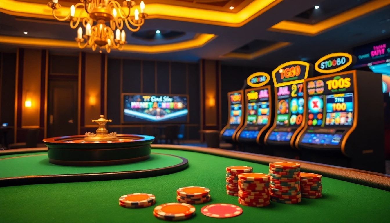 Players engaging with the TG88-themed slot machine in a vibrant casino atmosphere.