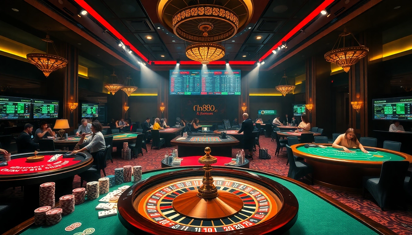 Experienced gamblers playing at luxury tables while enjoying the excitement of https://hm88.hiphop/ gaming options.