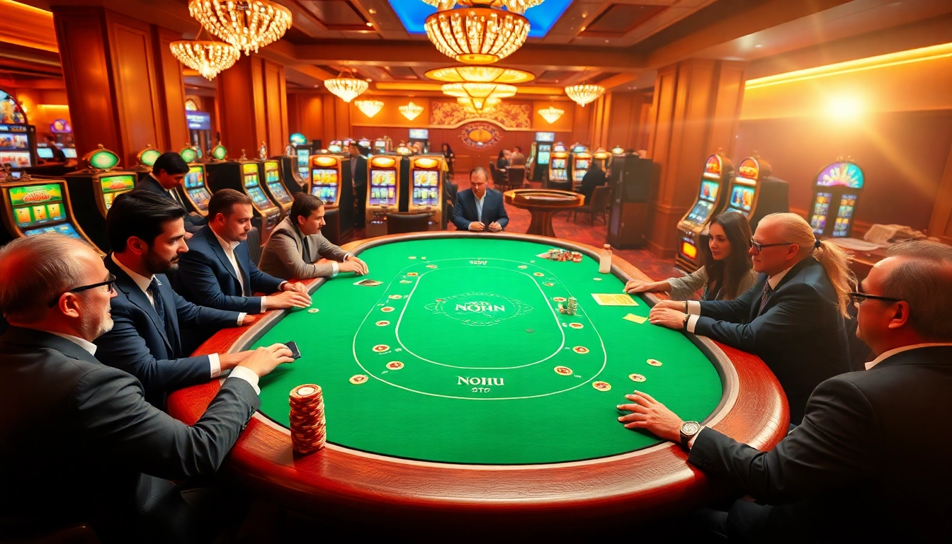 Engage with thrilling poker strategies at nohu's upscale casino experience.