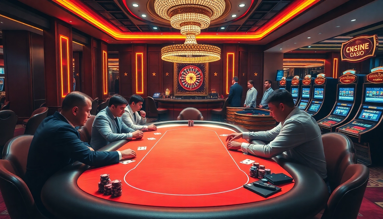 Exciting gambling at uu88 con themed table in a luxurious casino atmosphere.