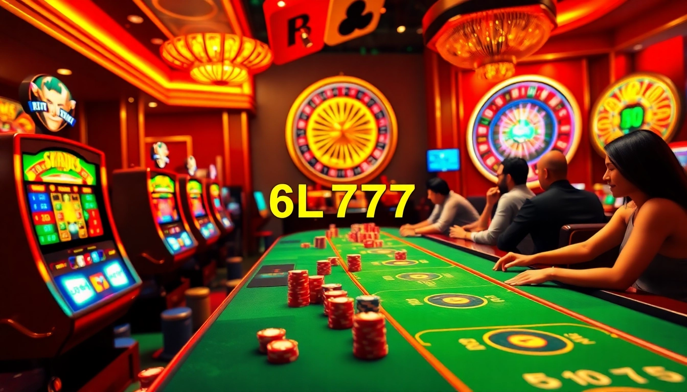 Experience thrilling gameplay at 6L777 with dynamic casino tables and vibrant slot machines.