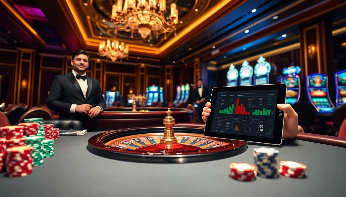 Engaging casino atmosphere featuring S8 with roulette and poker action, highlighting luxury gaming experience.