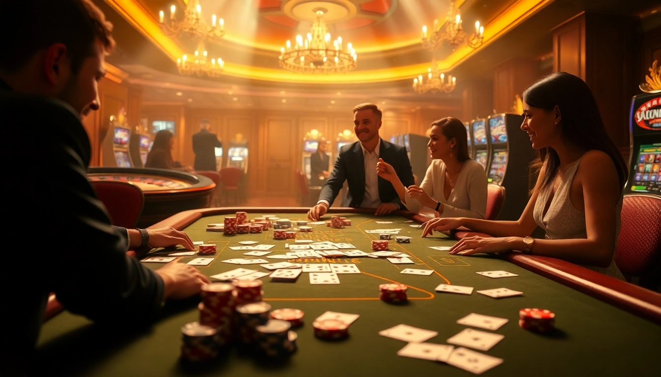 Experience the excitement of iwin casino with vibrant tables and engaging slot machines.