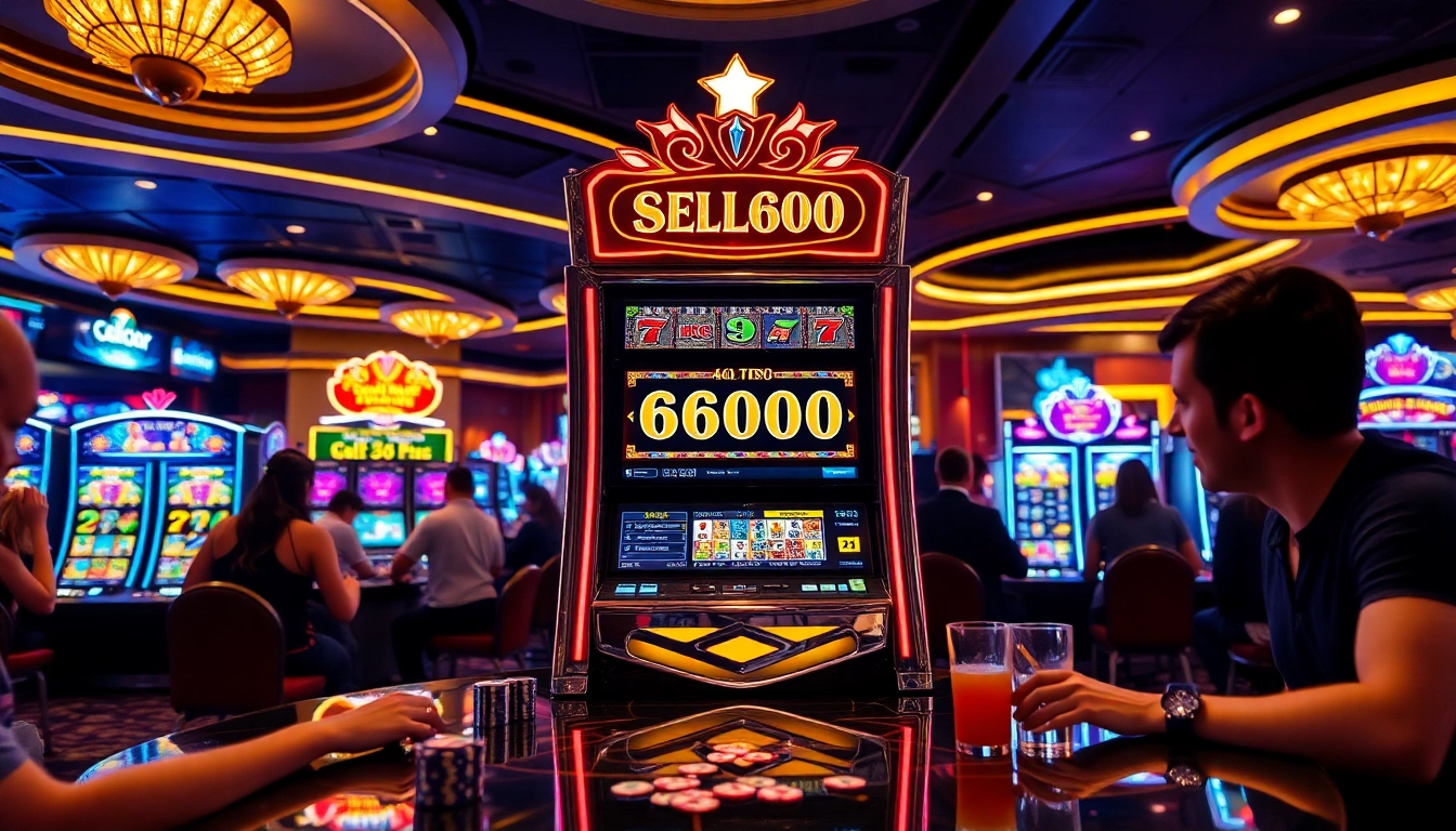 Hasilkan kesenangan dengan SLOT6000 di mesin slot kasino mewah bersama pemain ramai.