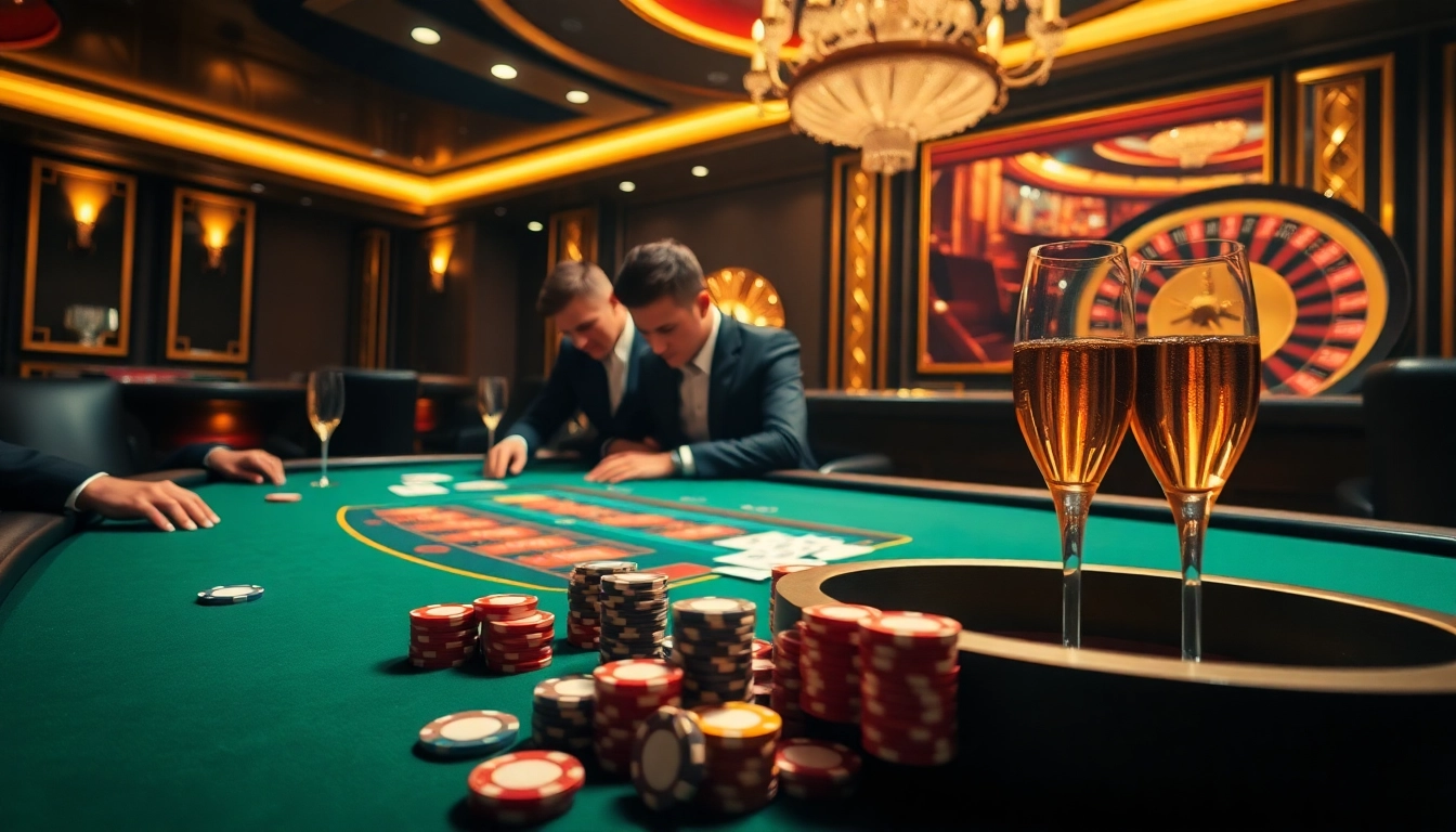 Players engaging in an exciting game at a luxurious table featuring xx88 com poker and roulette elements.