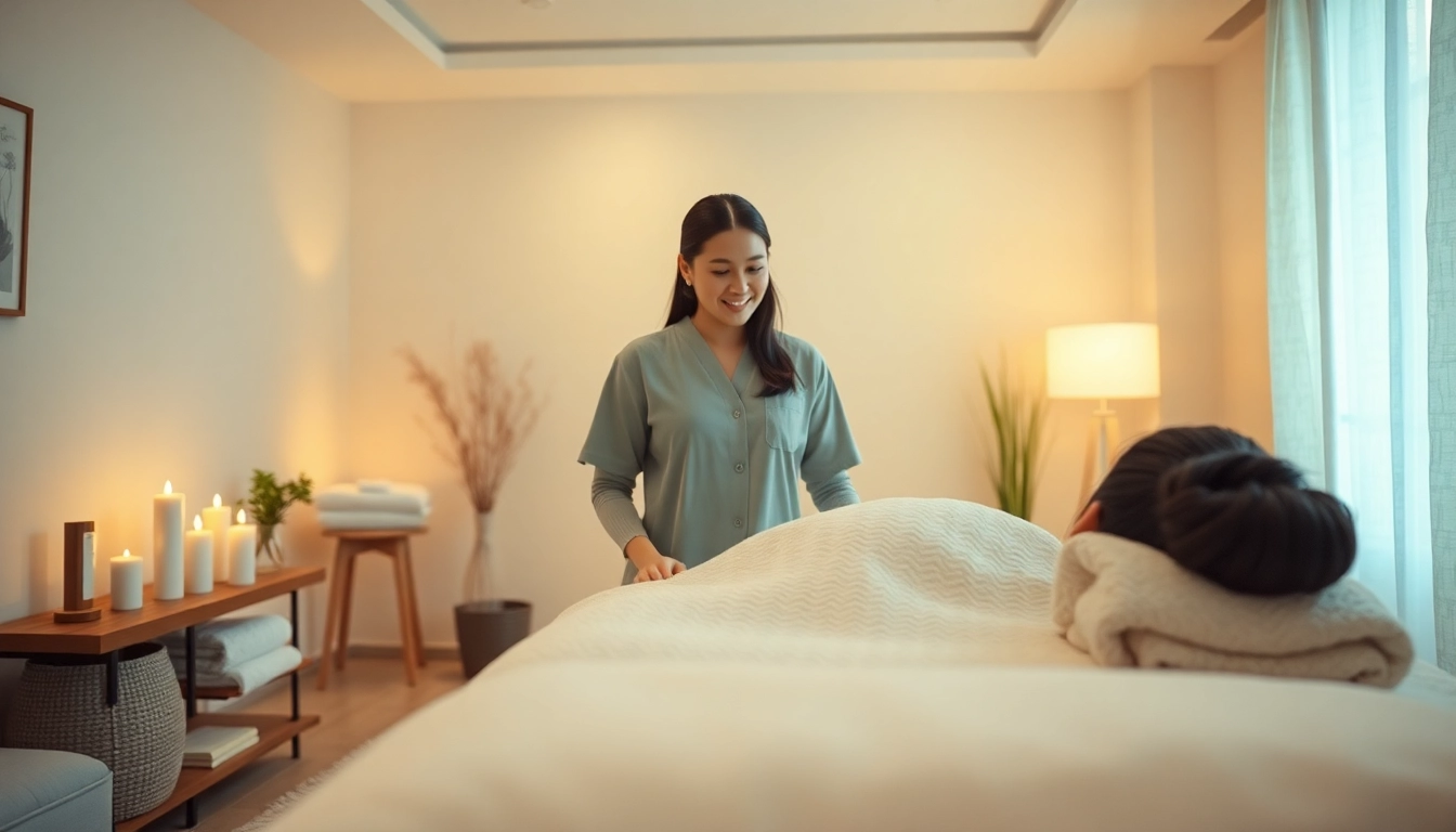 Pyeongtaek출장마사지 service with a professional therapist in a cozy, relaxing home setting.